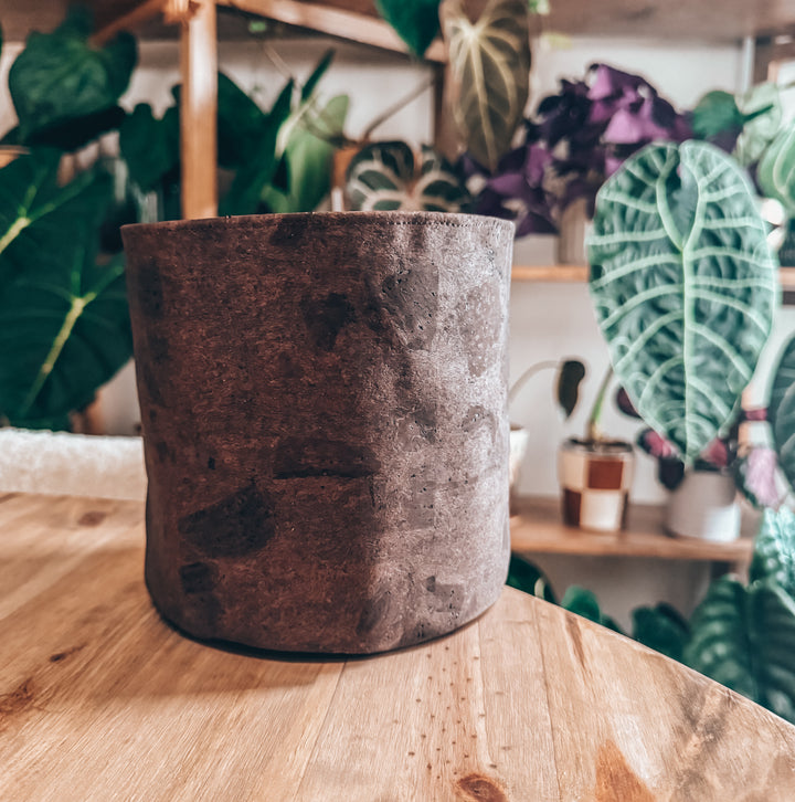 Coffee Brown Cork Planter Cover Pot • Multiple Sizes