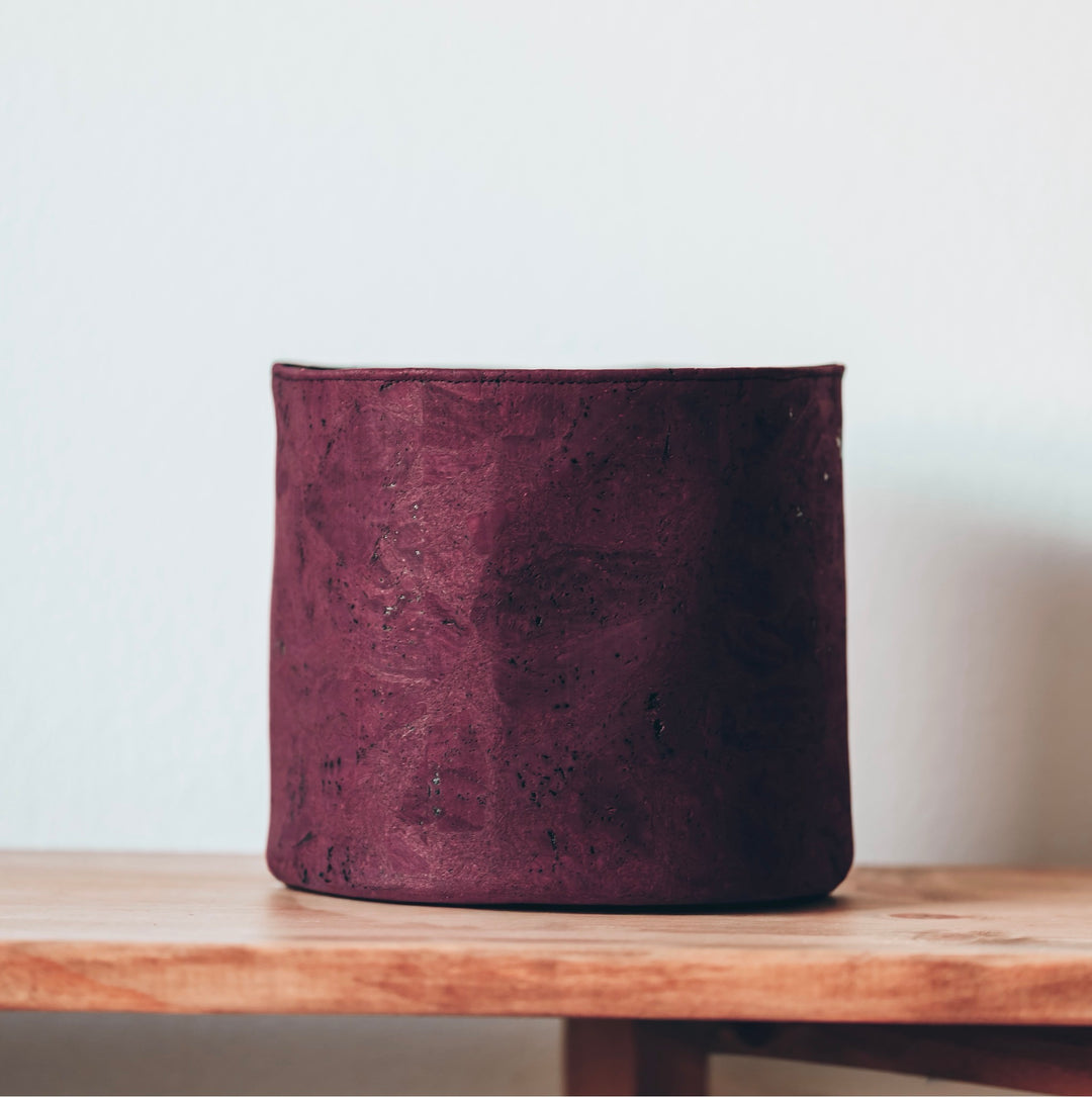 Rustic Red Cork Planter Cover Pot • Multiple Sizes