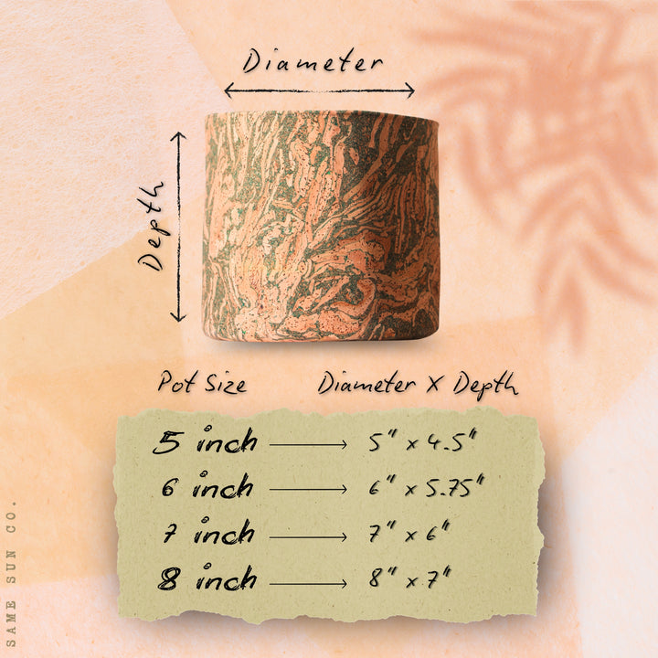 Mosaic Golden Flaky Cork Planter Cover Pot