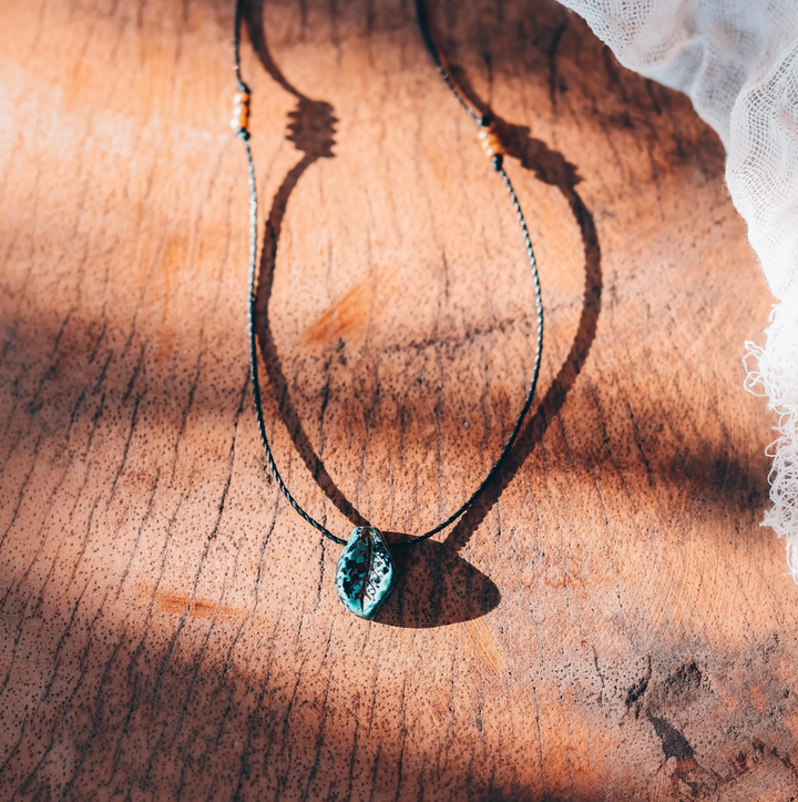 Grunge Black Leaf Necklace