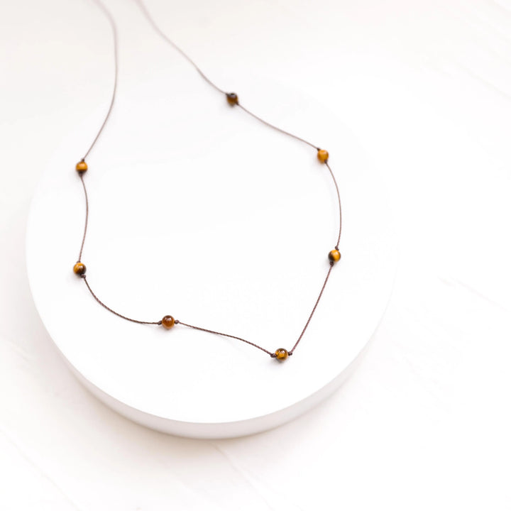 Dainty Tigers Eye Choker Necklace