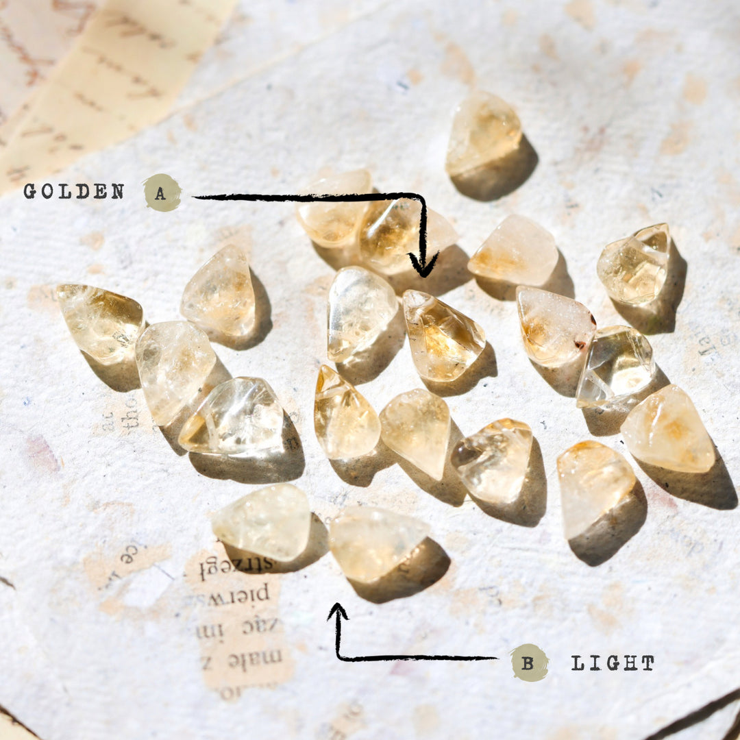 Golden Citrine Teardrop Necklace