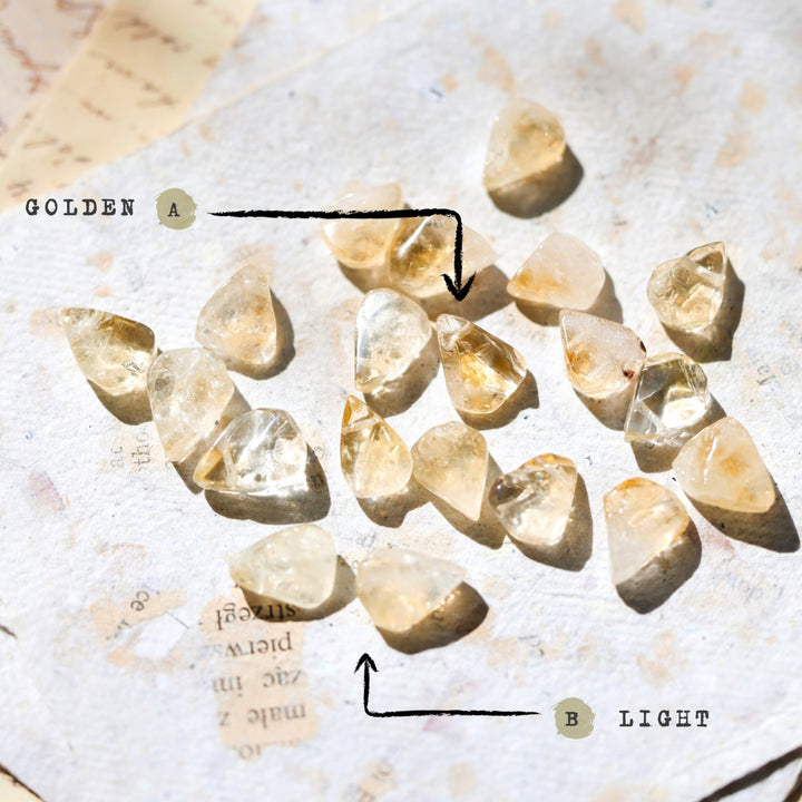 Golden Citrine Teardrop Necklace