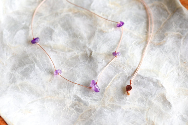 Amethyst Chip Crystal Choker - SAME SUN CO