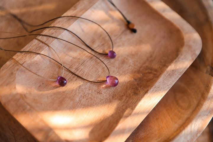 Amethyst Teardrop Choker Necklace - SAME SUN CO