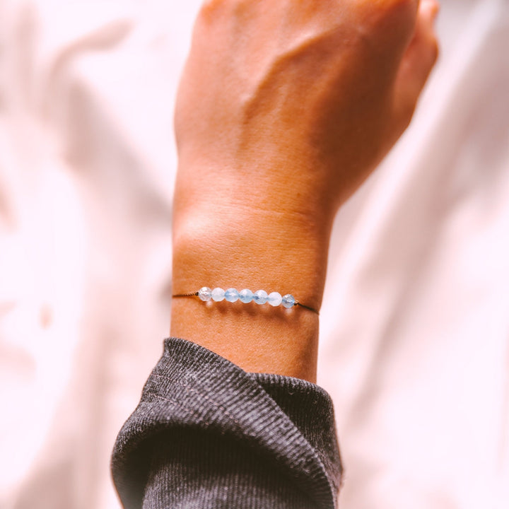 Aquamarine Bar Bracelet - SAME SUN CO