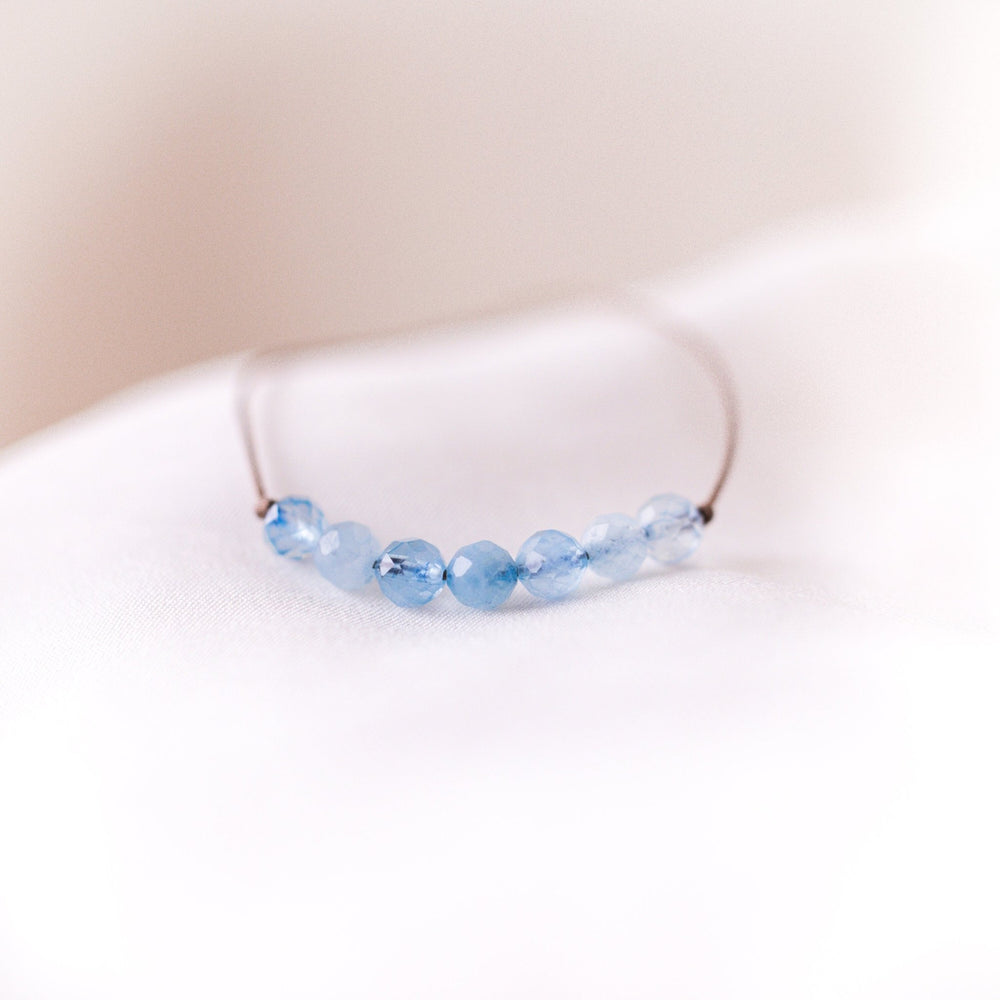 Aquamarine Bar Bracelet - SAME SUN CO