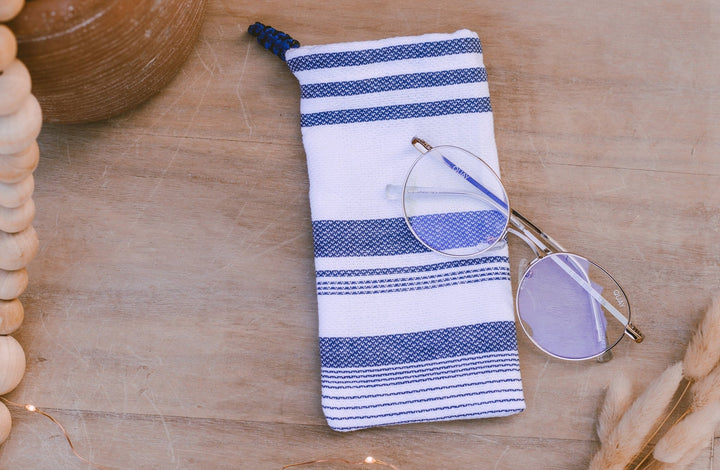 Beach Blue Sunglass Pouch Bag - SAME SUN CO