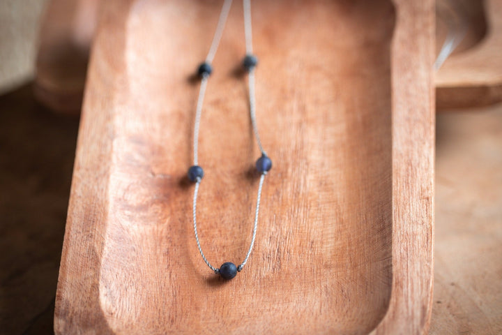 Beaded Iolite Choker Necklace - SAME SUN CO