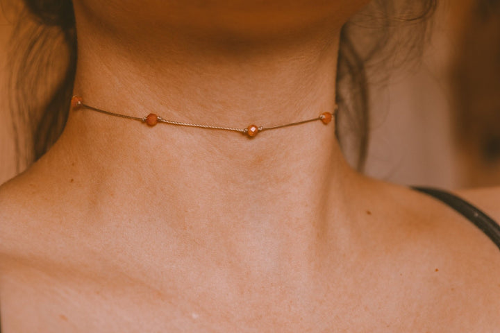 Beaded Sunstone Choker - SAME SUN CO