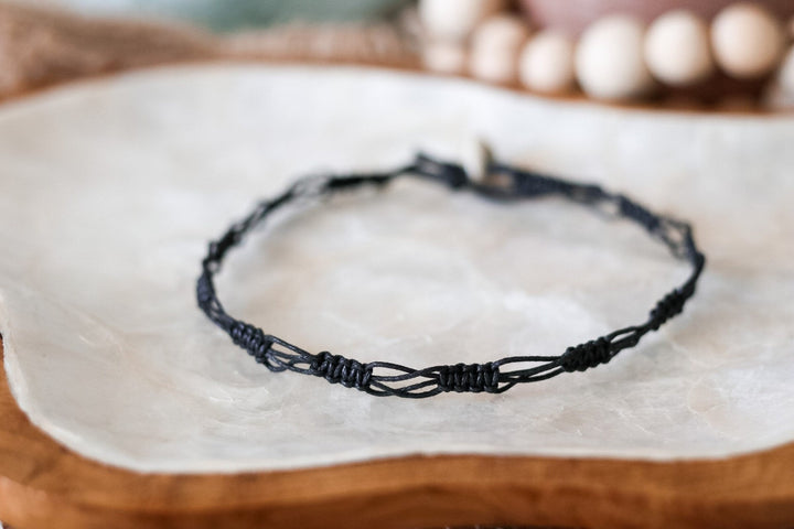 Black Choker Macrame Necklace - SAME SUN CO