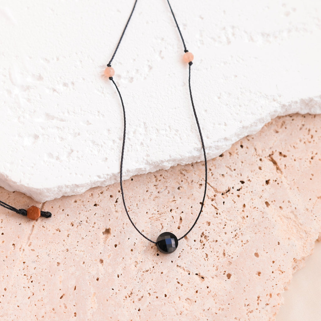 Black Moon Onyx Necklace - SAME SUN CO