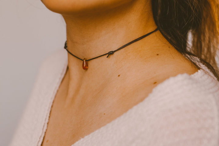 Boho Brown Teardrop Choker - SAME SUN CO