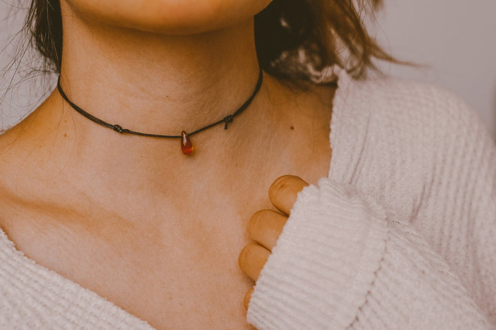 Boho Brown Teardrop Choker - SAME SUN CO