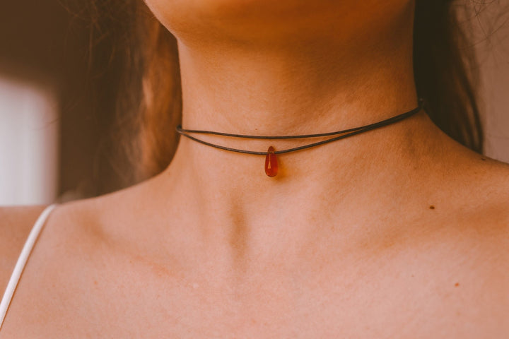 Boho Brown Teardrop Choker - SAME SUN CO