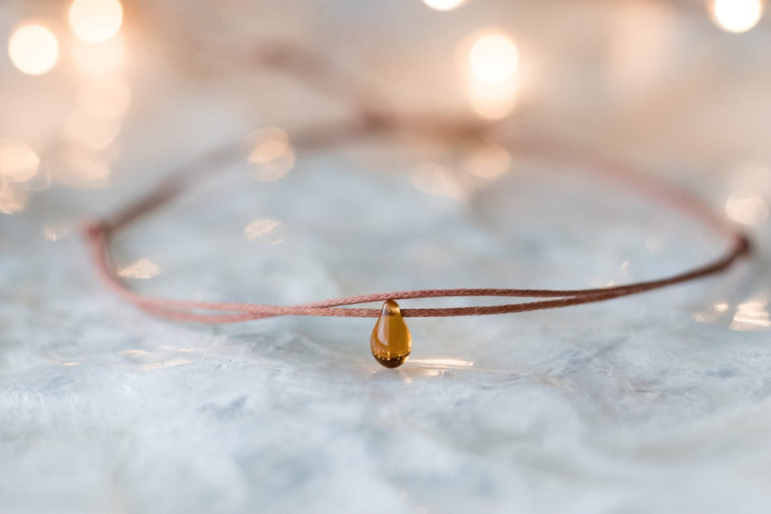 Brown Layered Teardrop Choker Necklace - SAME SUN CO