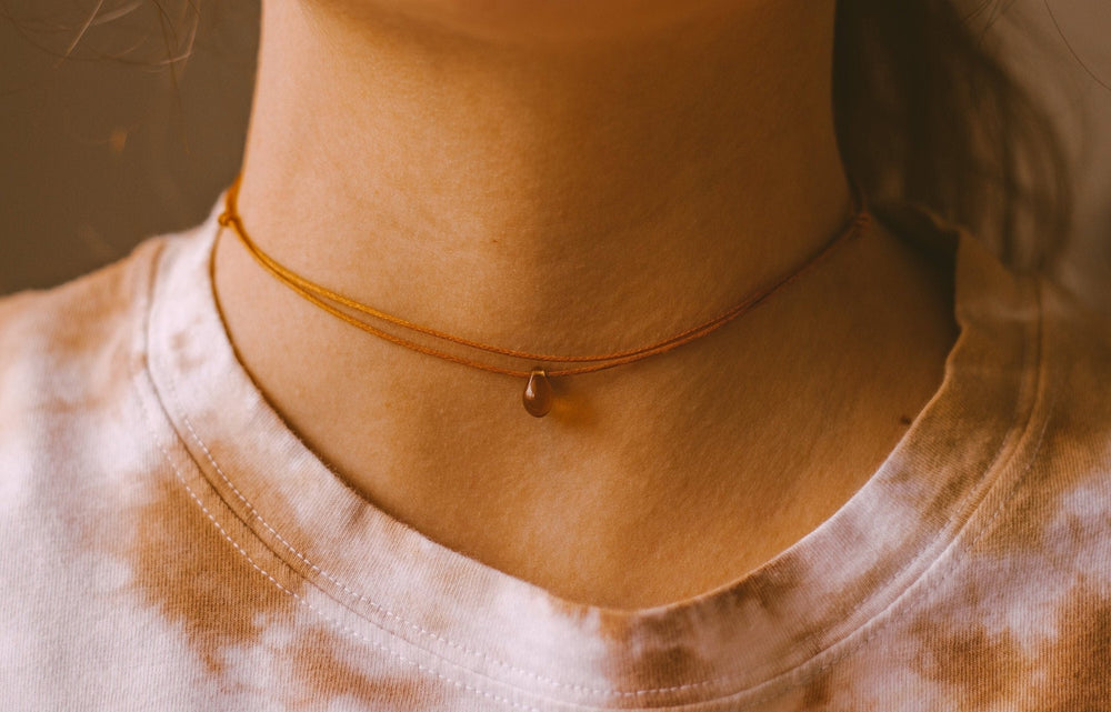 Brown Layered Teardrop Choker Necklace - SAME SUN CO