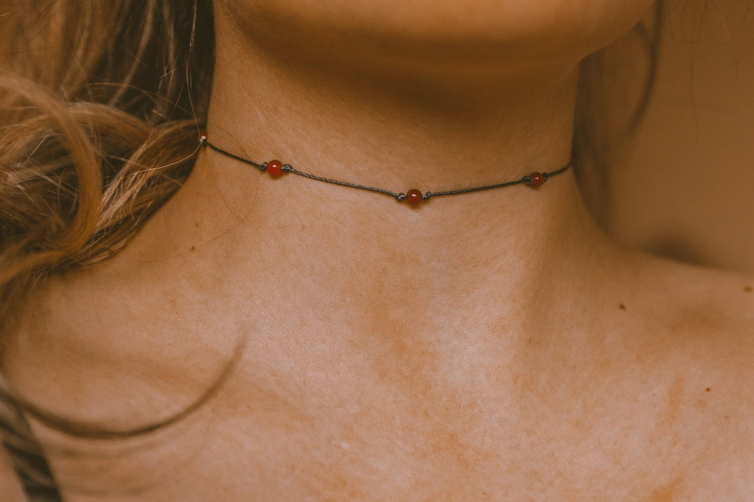 Carnelian Choker Necklace - SAME SUN CO