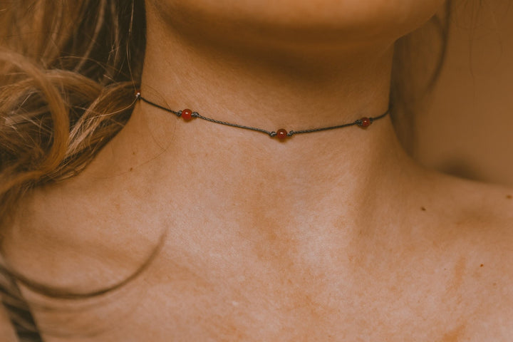 Carnelian Choker Necklace - SAME SUN CO