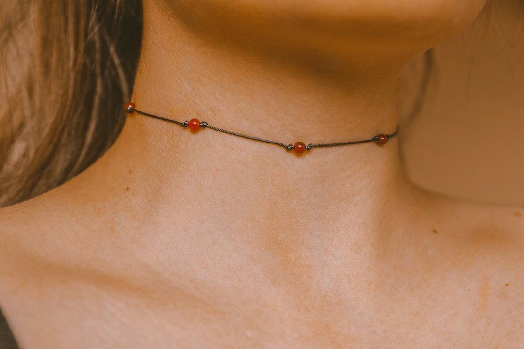 Carnelian Choker Necklace - SAME SUN CO