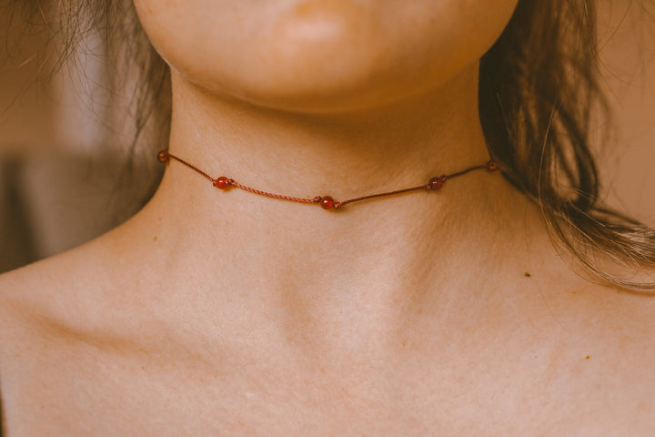 Carnelian Choker Necklace - SAME SUN CO