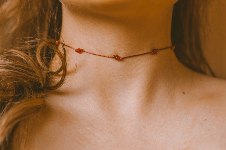 Carnelian Choker Necklace - SAME SUN CO