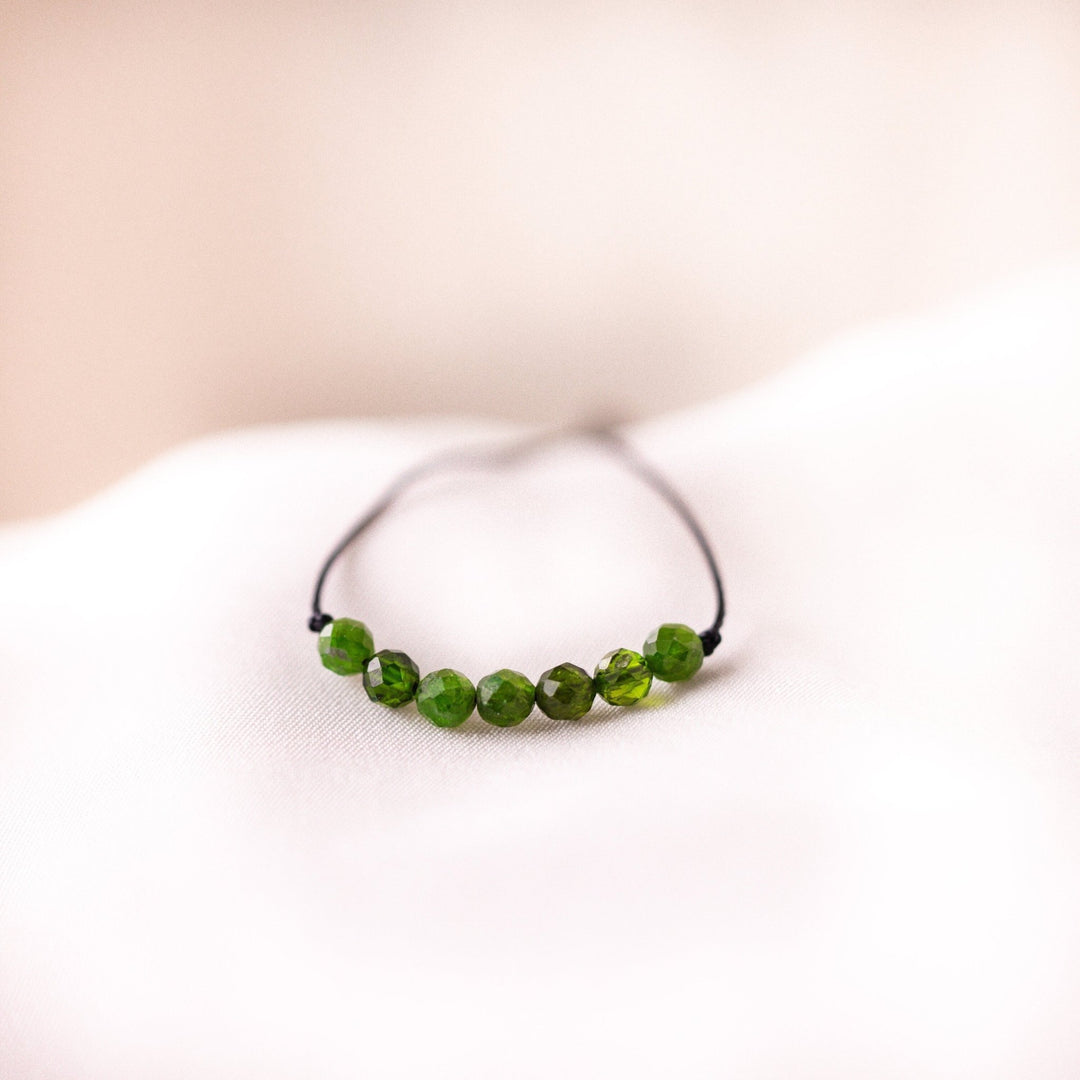 Chrome Diopside Bar Bracelet - SAME SUN CO