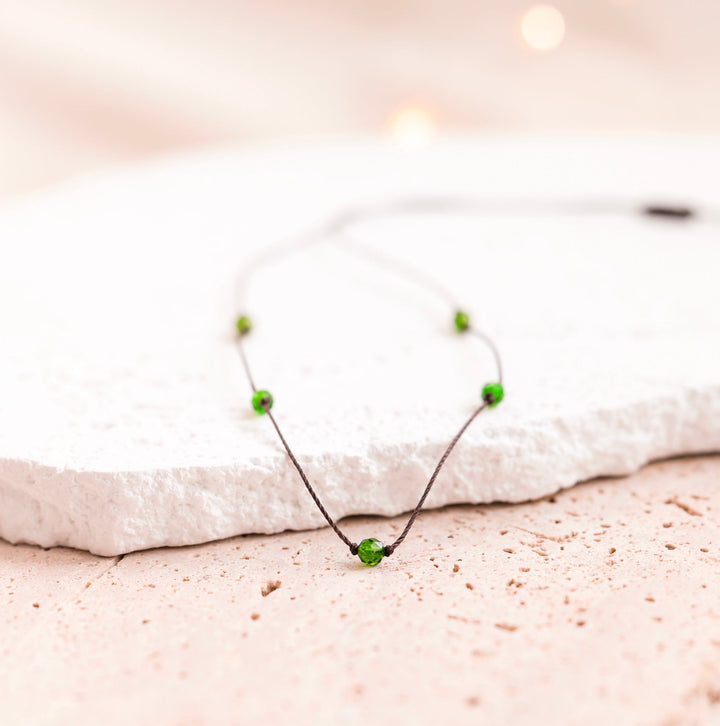 Chrome Diopside Beaded Choker - SAME SUN CO