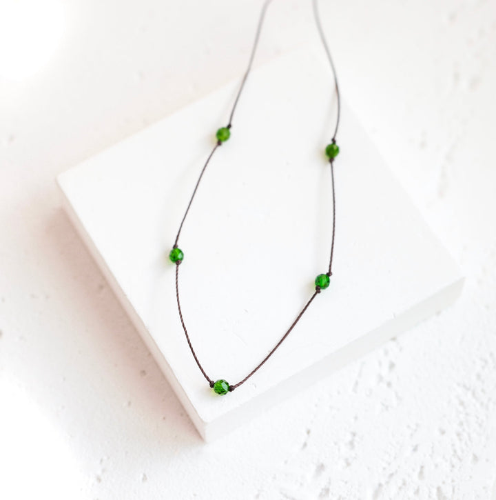 Chrome Diopside Beaded Choker - SAME SUN CO