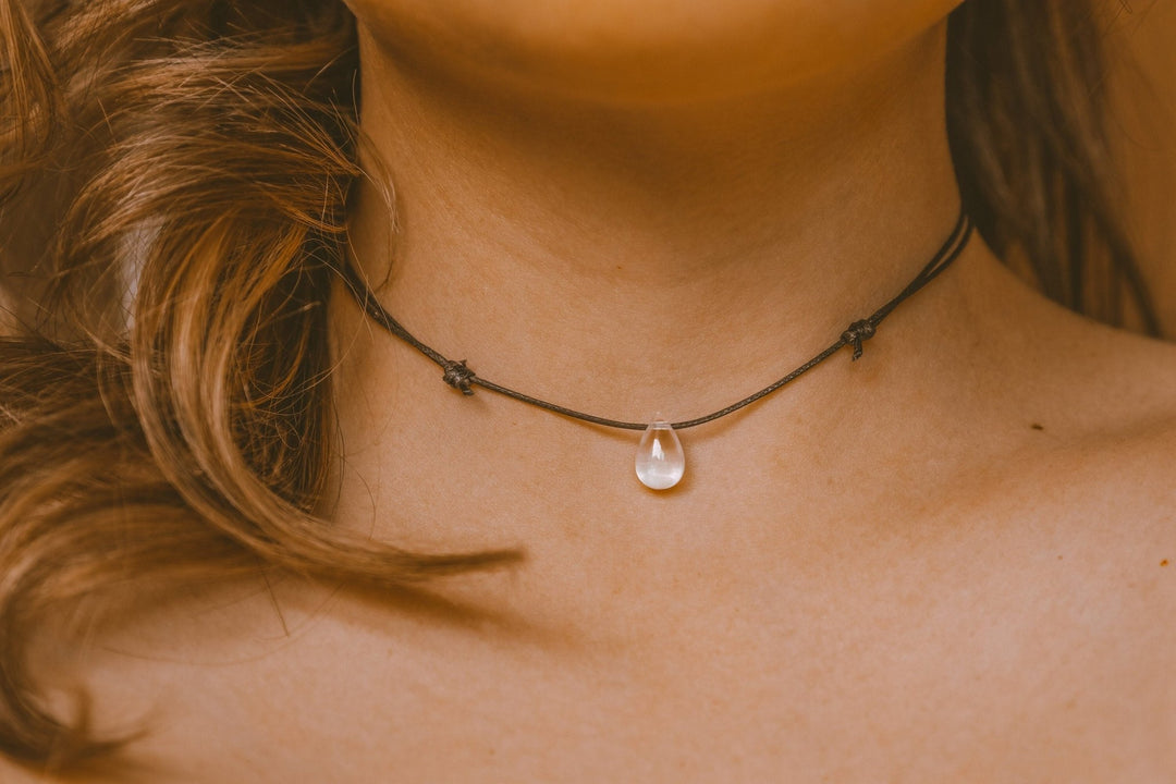 Crystal Teardrop Choker - SAME SUN CO