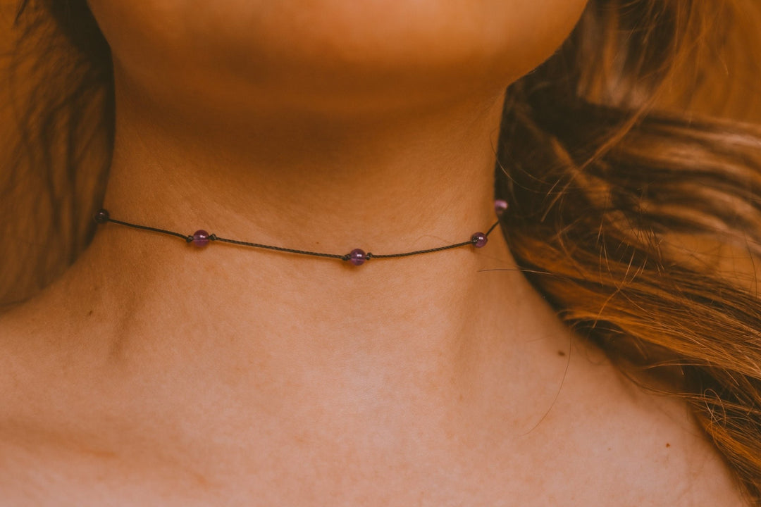 Dainty Amethyst Choker - SAME SUN CO