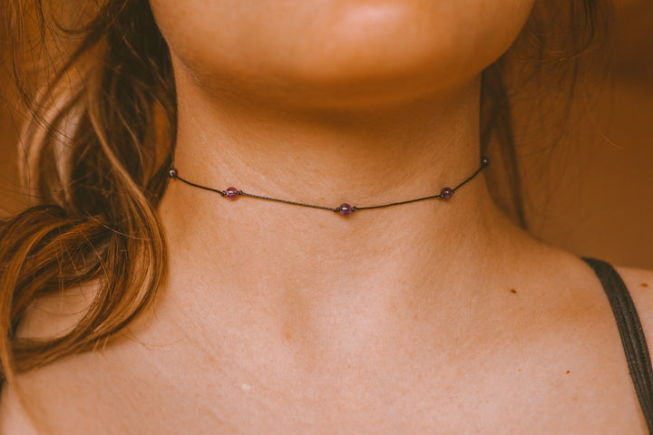 Dainty Amethyst Choker - SAME SUN CO