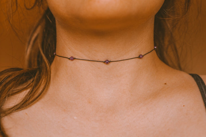 Dainty Amethyst Choker - SAME SUN CO