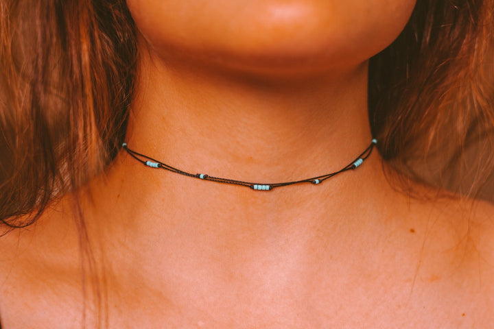 Dainty Beaded Choker Necklace - SAME SUN CO