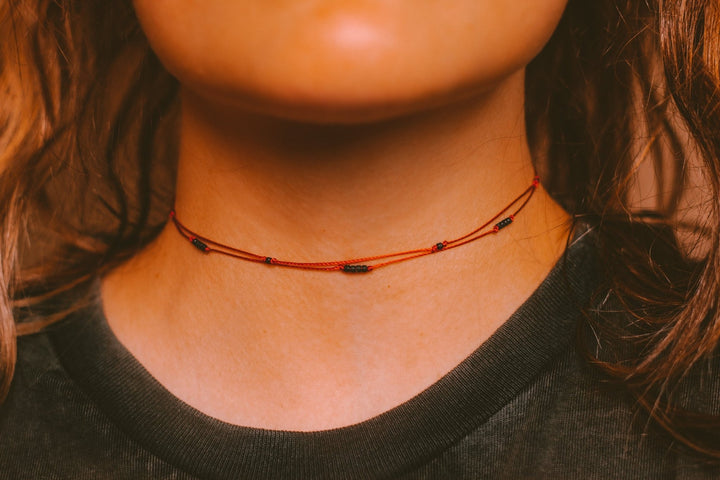 Dainty Beaded Choker Necklace - SAME SUN CO