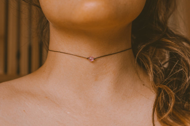 Dainty Fluorite Choker Necklace - SAME SUN CO