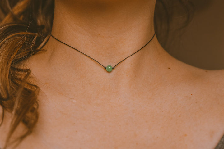 Dainty Green Aventurine Choker - SAME SUN CO