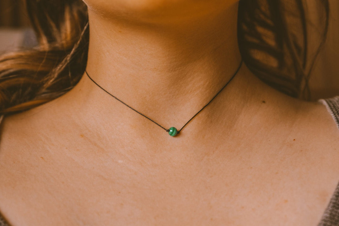 Dainty Malachite Necklace - SAME SUN CO