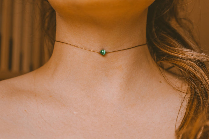 Dainty Malachite Necklace - SAME SUN CO