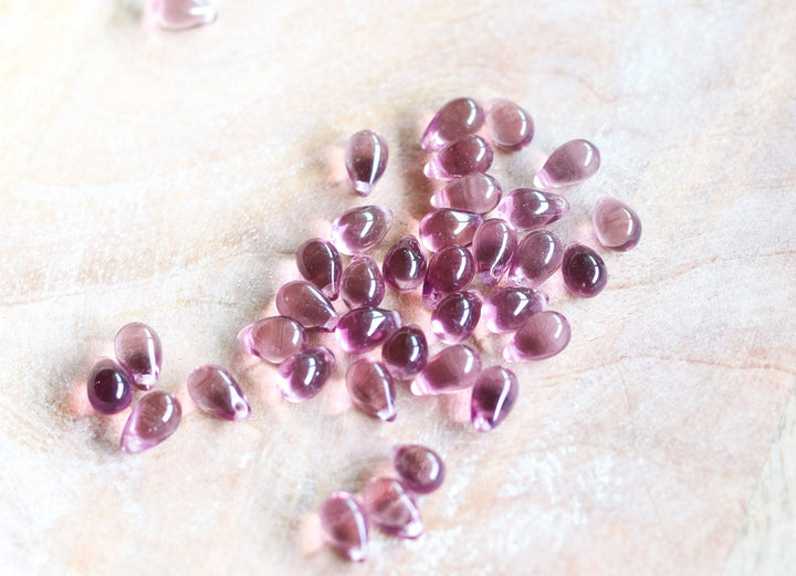 Dainty Purple Teardrop Necklace - SAME SUN CO