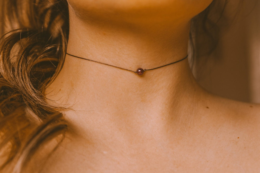 Dainty Red Garnet Choker - SAME SUN CO