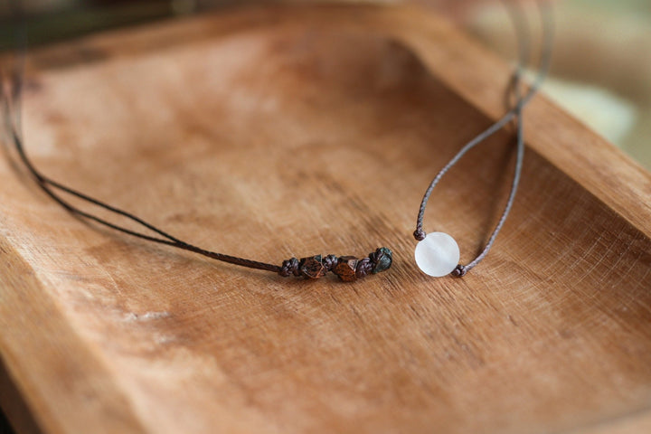 Dainty Rose Quartz Choker - SAME SUN CO