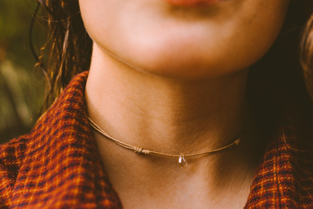 Dainty Teardrop Choker Necklace - SAME SUN CO