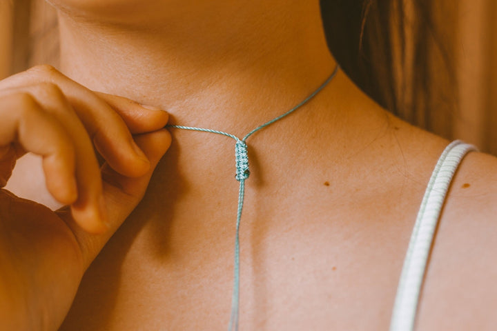 Dainty Turquoise Teardrop Choker - SAME SUN CO