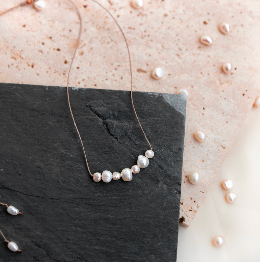 Dainty White Pearl Necklace - SAME SUN CO