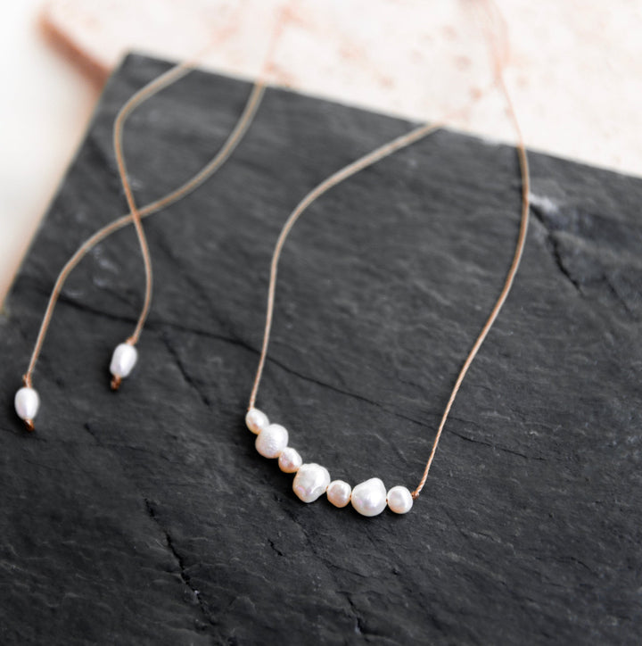 Dainty White Pearl Necklace - SAME SUN CO