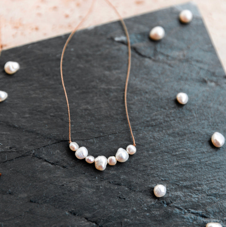 Dainty White Pearl Necklace - SAME SUN CO