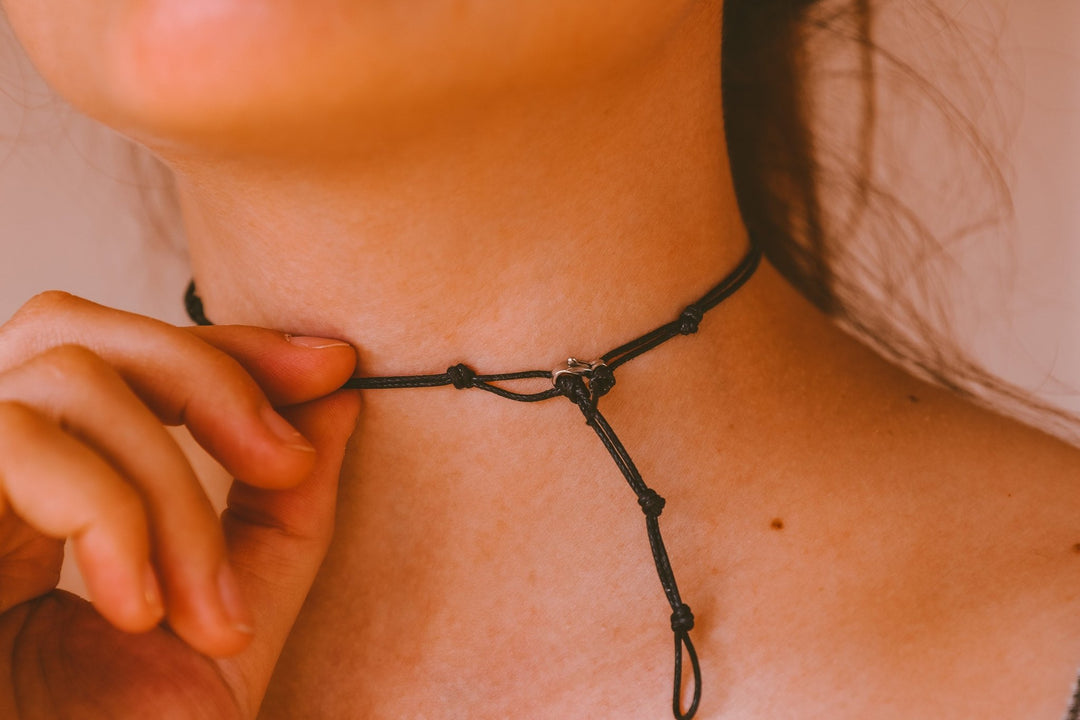 Double Layered Black Choker Necklace - SAME SUN CO