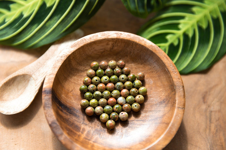 Earthy Green Unakite Necklace - SAME SUN CO