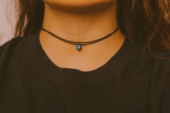 Edgy Double Layered Black Choker - SAME SUN CO